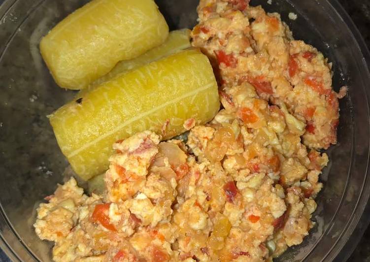 Step-by-Step Guide to Make Perfect Boiled Plantain and Scrambled egg