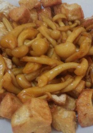Foto resep Tahu cah jamur shimeji