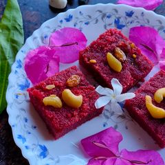 A picture of Beetroot Barfi.