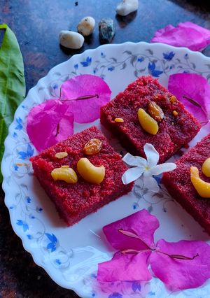 A picture of Beetroot Barfi.