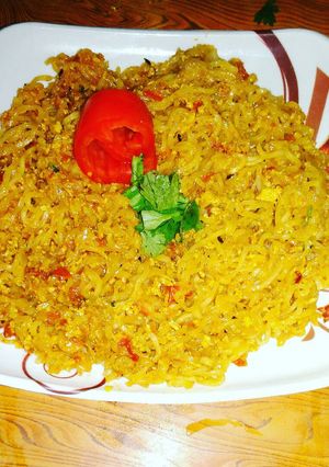 A picture of Egg masala Maggi.