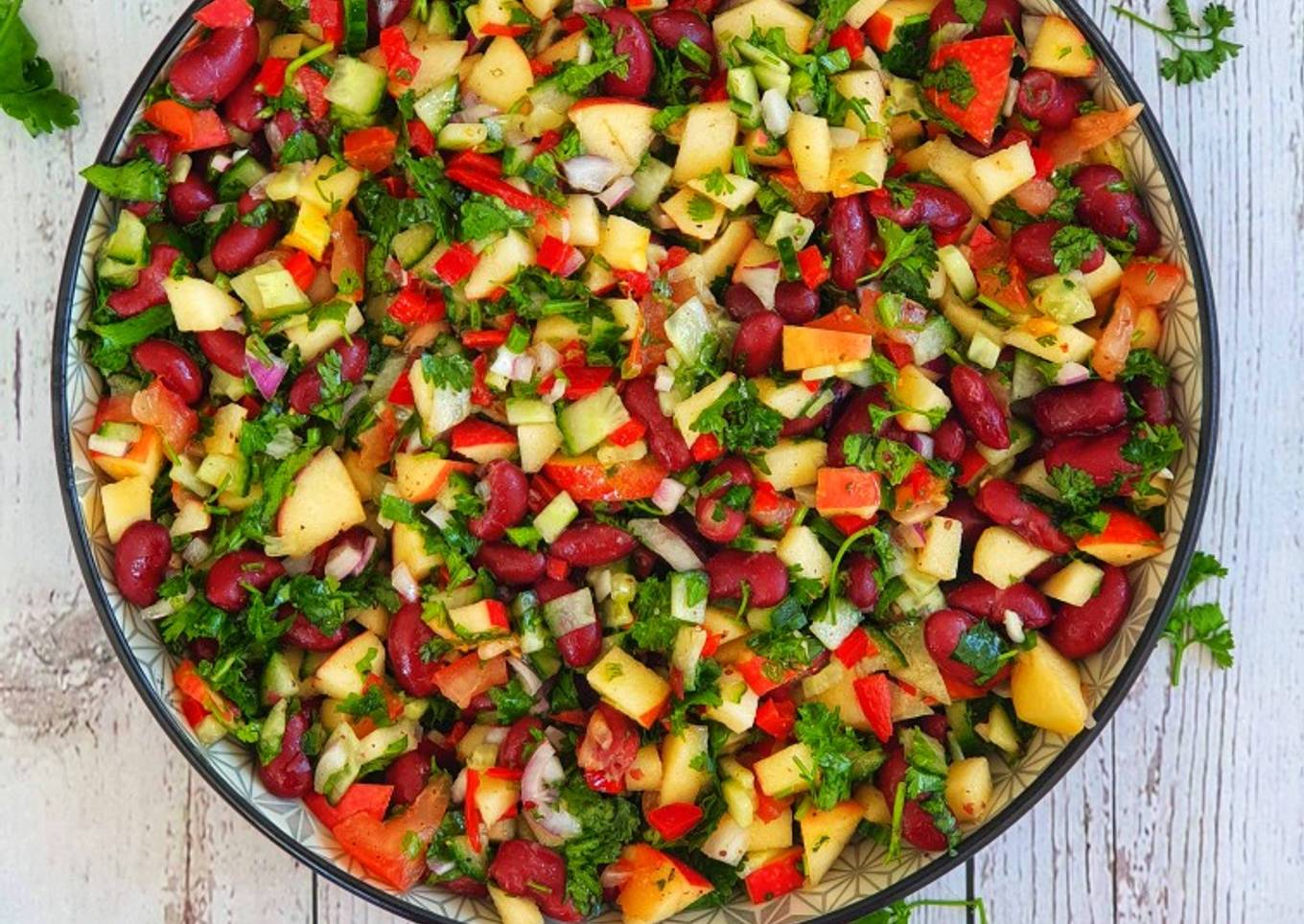 Three coloured Mediterranean Salad
