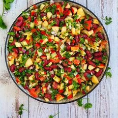 A picture of Three coloured Mediterranean Salad.