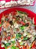 Japchae bihun ubi Korea