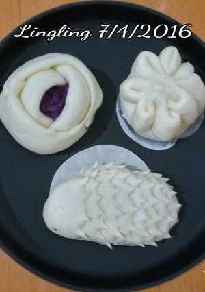 Foto resep Bakpao isi pasta Ubi Ungu