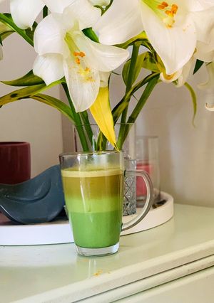 A picture of Dirty Matcha Latte for the Whiskless.