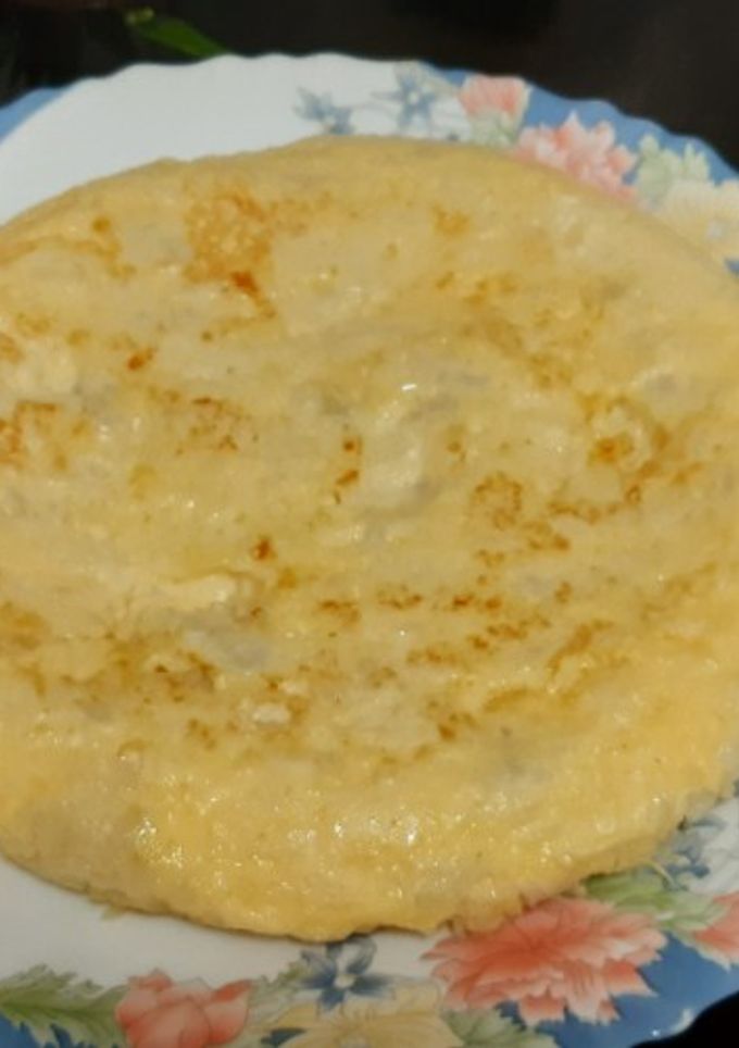 Una foto de Tortilla de coliflor y rulo de cabra