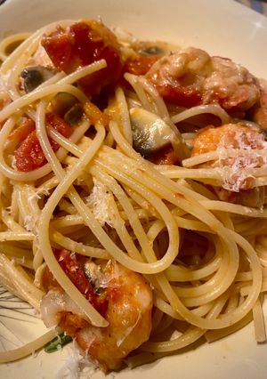 Une photo de Spaghetti mozzarella