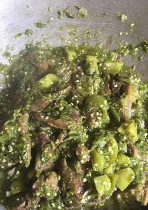 Foto resep Dendeng balado hijau