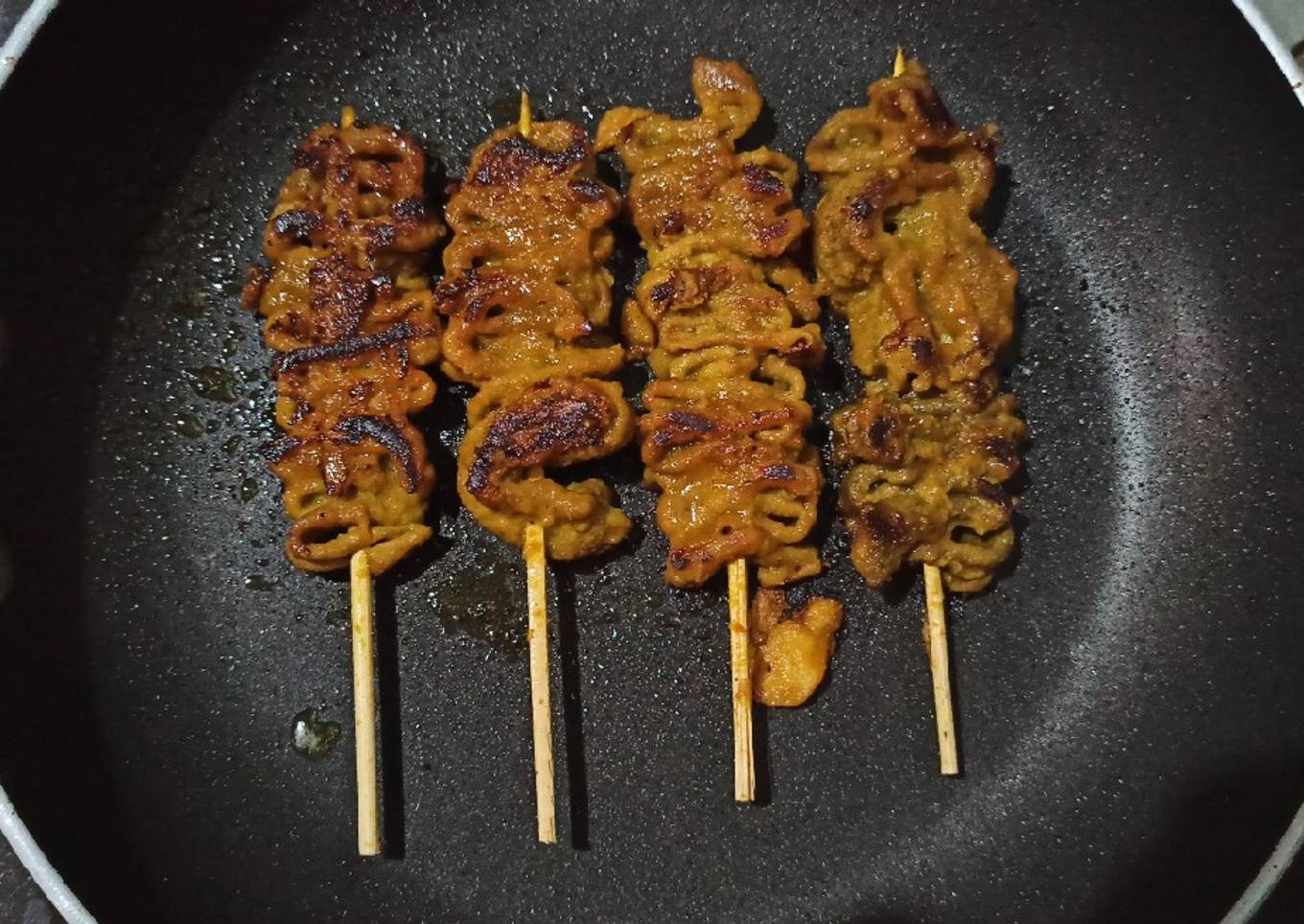 Sate Usus Ayam Panggang Teflon