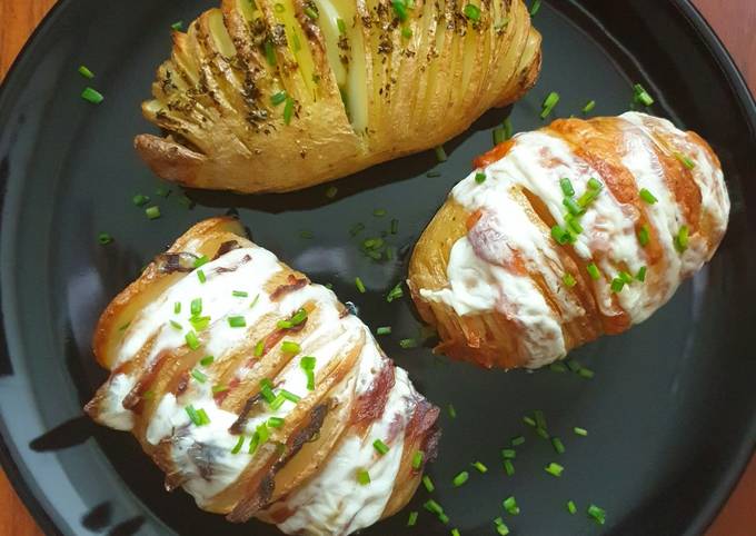 Patatas Hasselback Receta De Veronica Cookpad