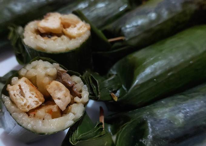 Arem-arem mie isi sambal goreng tahu enak