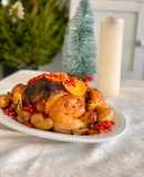 Pollo relleno de membrillo, manzana y cebolla🎄
