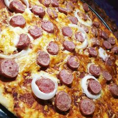 A picture of Simple home made pizza.