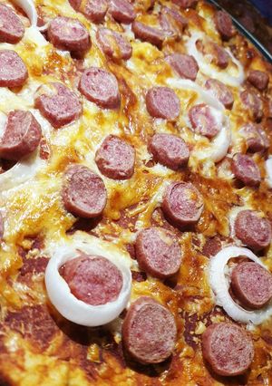 A picture of Simple home made pizza.