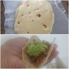 Una foto de Tacos caseros veganos