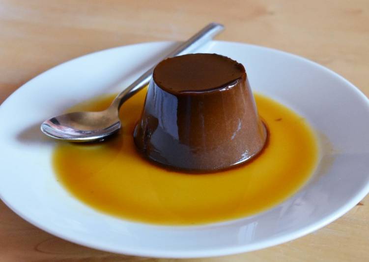 Flan vegano de chocolate