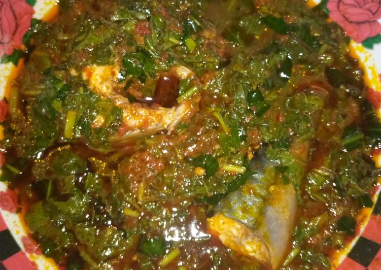 Recipe of Delicious Green vegetable stew(Miyan alayewu)
