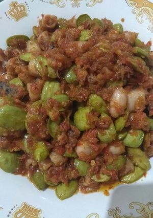 Foto resep Sambal cumi asin pete