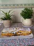 Bizcocho relleno de tableta de chocolate