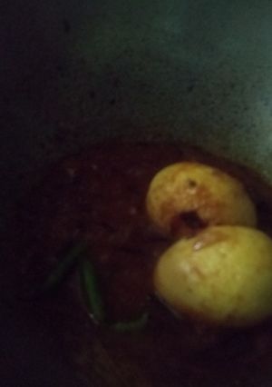 A picture of Egg kosha (egg curry).