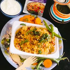 A picture of Schezwan Fried Rice masala 😋😋😋.