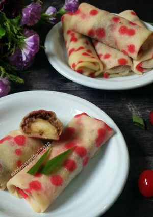 Foto resep Dadar gulung polka pisang coklat