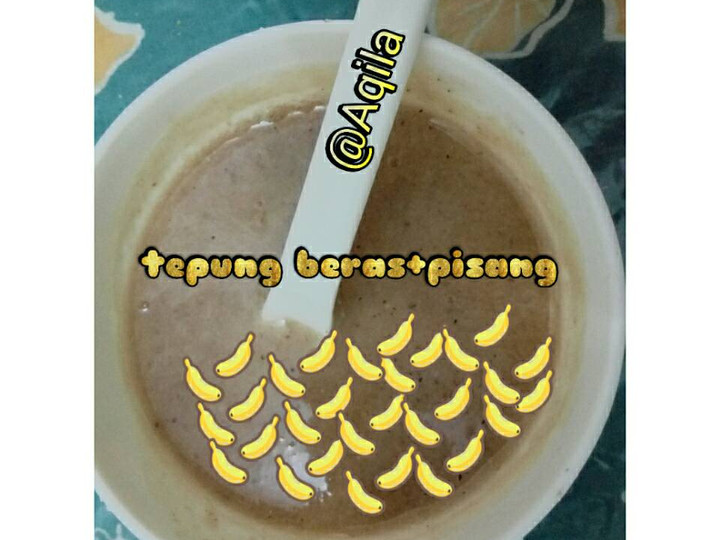 Cara Gampang Menyiapkan Mpasi 6bulan.. tepung beras organik + pure pisang Anti Gagal