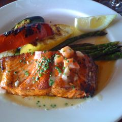 A picture of Salmon Roasted in Butter.