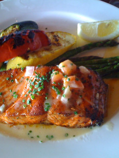 A picture of Salmon Roasted in Butter.