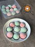 Mochi inti kacang merah & hijau pandan