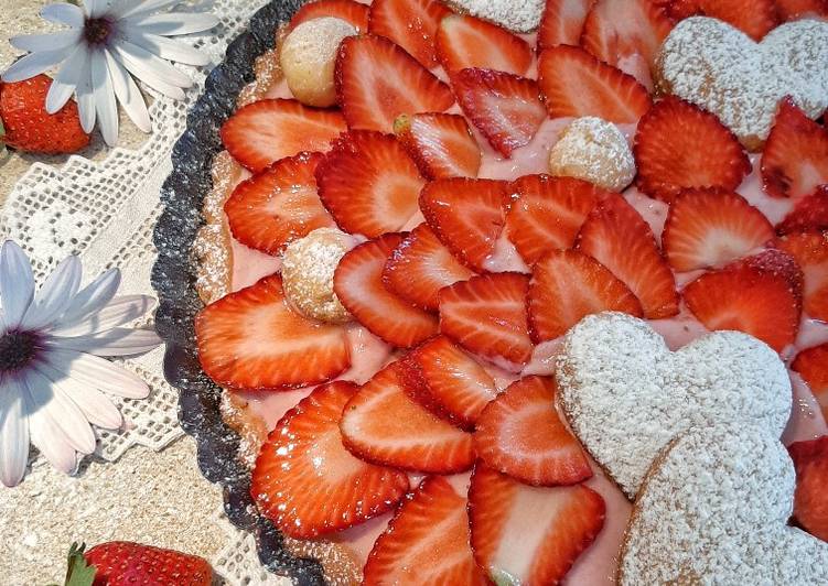 Crostata alla fragola (con frolla veloce senza burro)