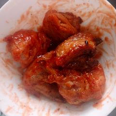 A picture of Baked Chicken with Bbq sauce.