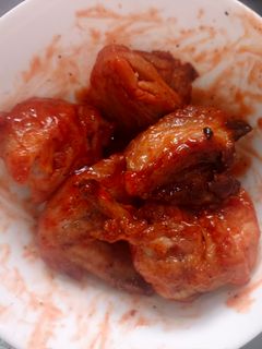A picture of Baked Chicken with Bbq sauce.