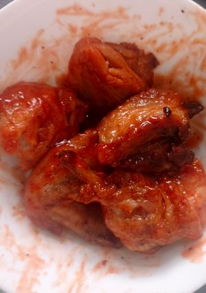 A picture of Baked Chicken with Bbq sauce.