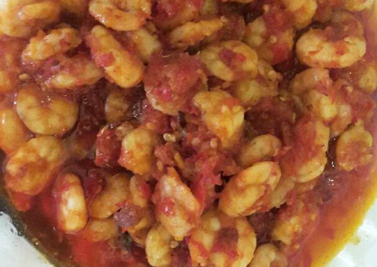 Cara Gampang Menyiapkan Udang balado simple Anti Gagal