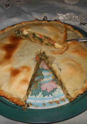 Una foto de Tarta de acelga y zanahoria