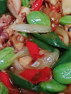 Foto resep Tumis cumi asin pete tomat