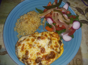 Una foto de Spaghetti squash con carne molida
