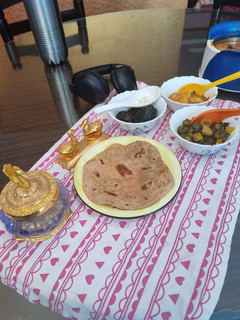 A picture of Multi grain roti, vegetables Ragi veg.soup noodle.