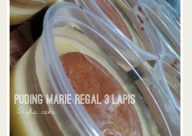 Disert cup puding marie regal 3 lapis