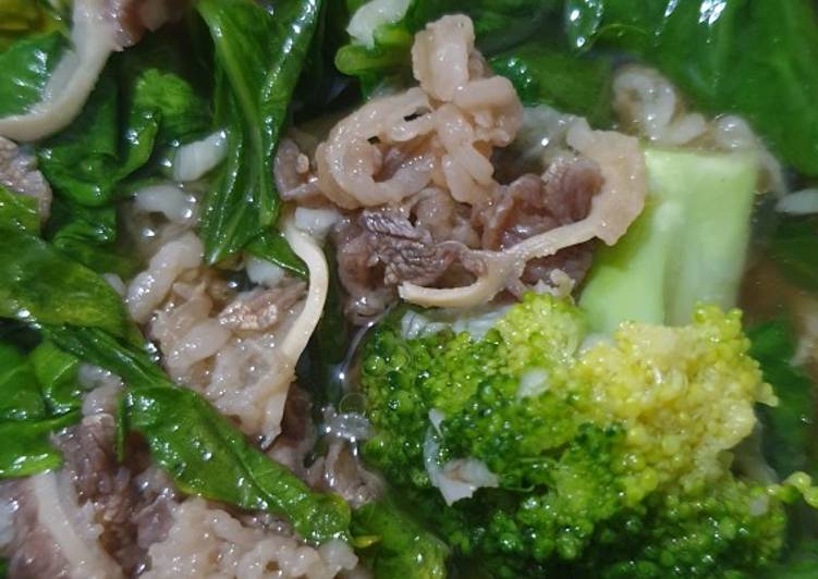 Kailan dan Brokoli Cah Daging