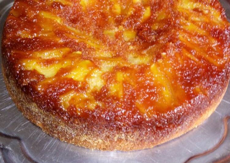 Tarta de manzana invertida