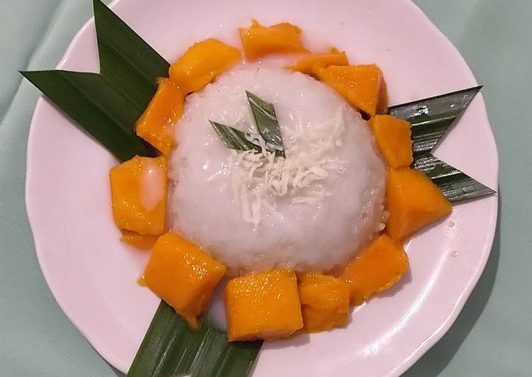 Langkah Mudah untuk Menyiapkan Mango sticky rice yang Enak Banget