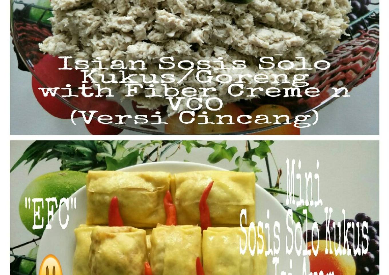 Isian Sosis Solo with Fiber Creme n VCO (Versi Cincang) 👍💖😍