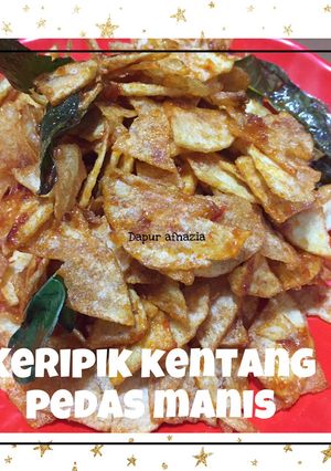 Foto resep Keripik kentang pedas manis