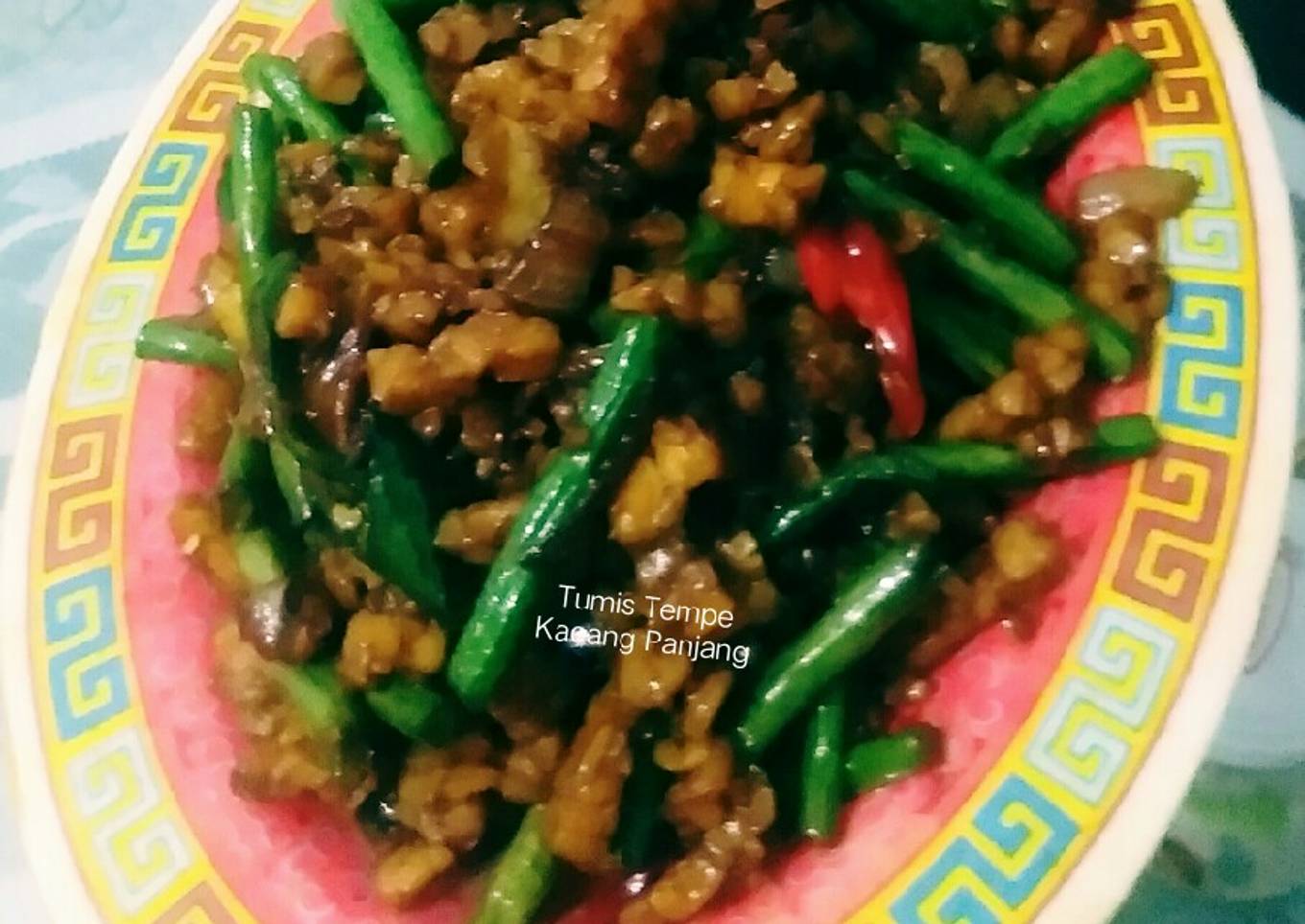 Tumis Tempe kacang Panjang