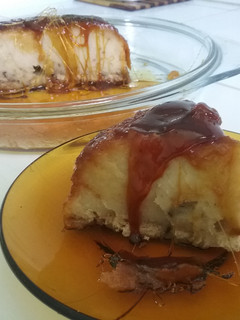 Una foto de Pudín de pan relleno con galleticas María
