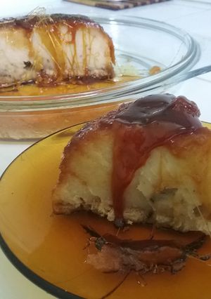 Una foto de Pudín de pan relleno con galleticas María