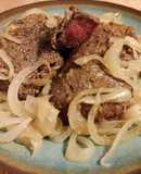 Steak with onions